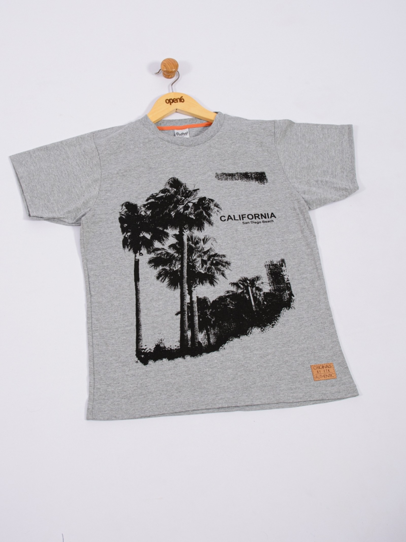 CAMISETA TEEN MASCULINO CALIFORNIA MESCLA 2409 - FTK BRAND 