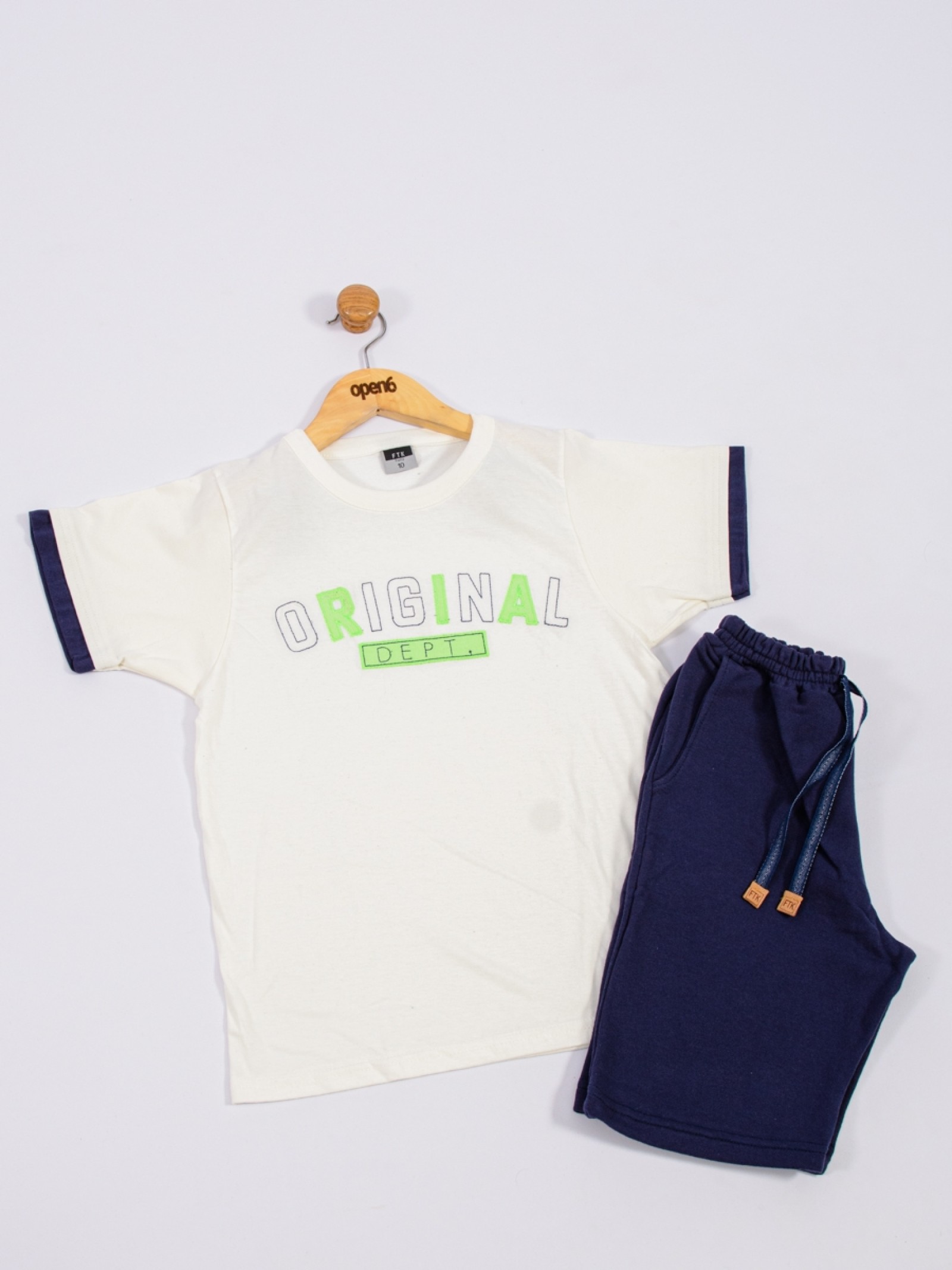 CONJUNTO INFANTIL MASCULINO ORIGINAL OFF WHITE 2422 - FTK BRAND