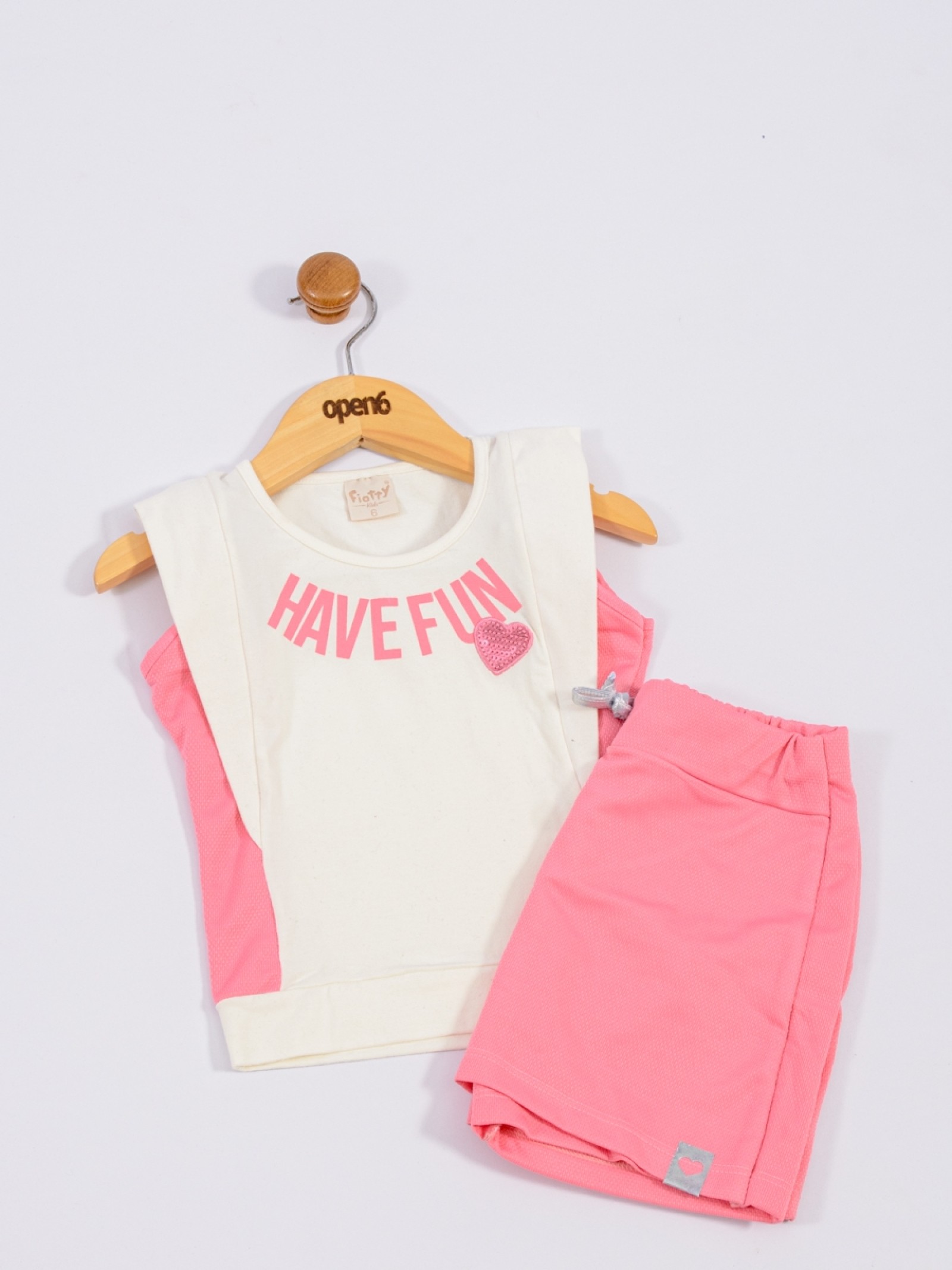 CONJUNTO INFANTIL FEMININO HAVE FUN ROSA 2363 - FTK BRAND 