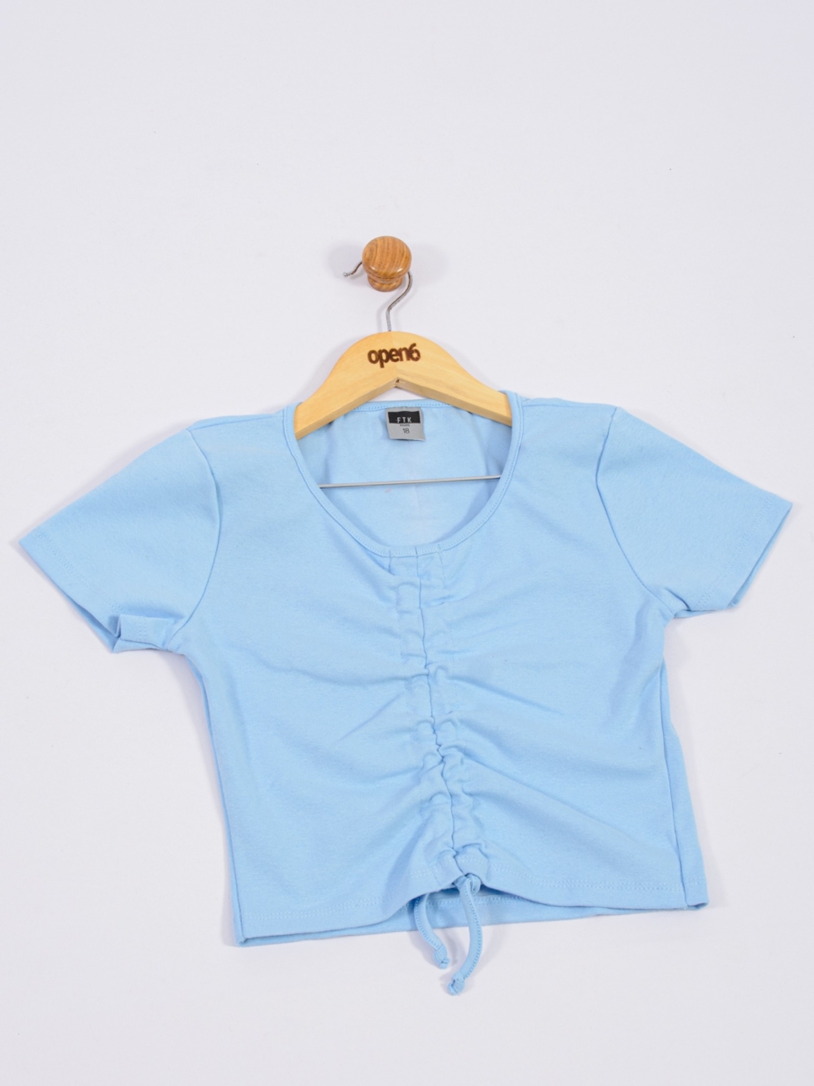 "CROPPED TEEN FEMININO RIBANA  AZUL 2384 - FTK BRAND 