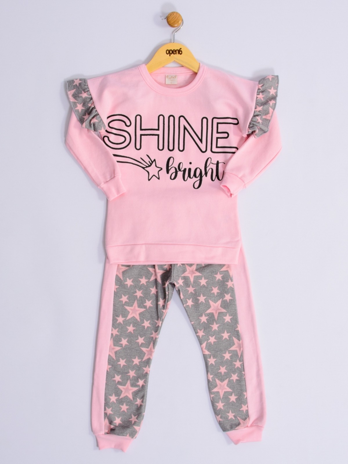 CONJUNTO INFANTIL FEMININO SHINE ROSA  2108 - FTK BRAND 