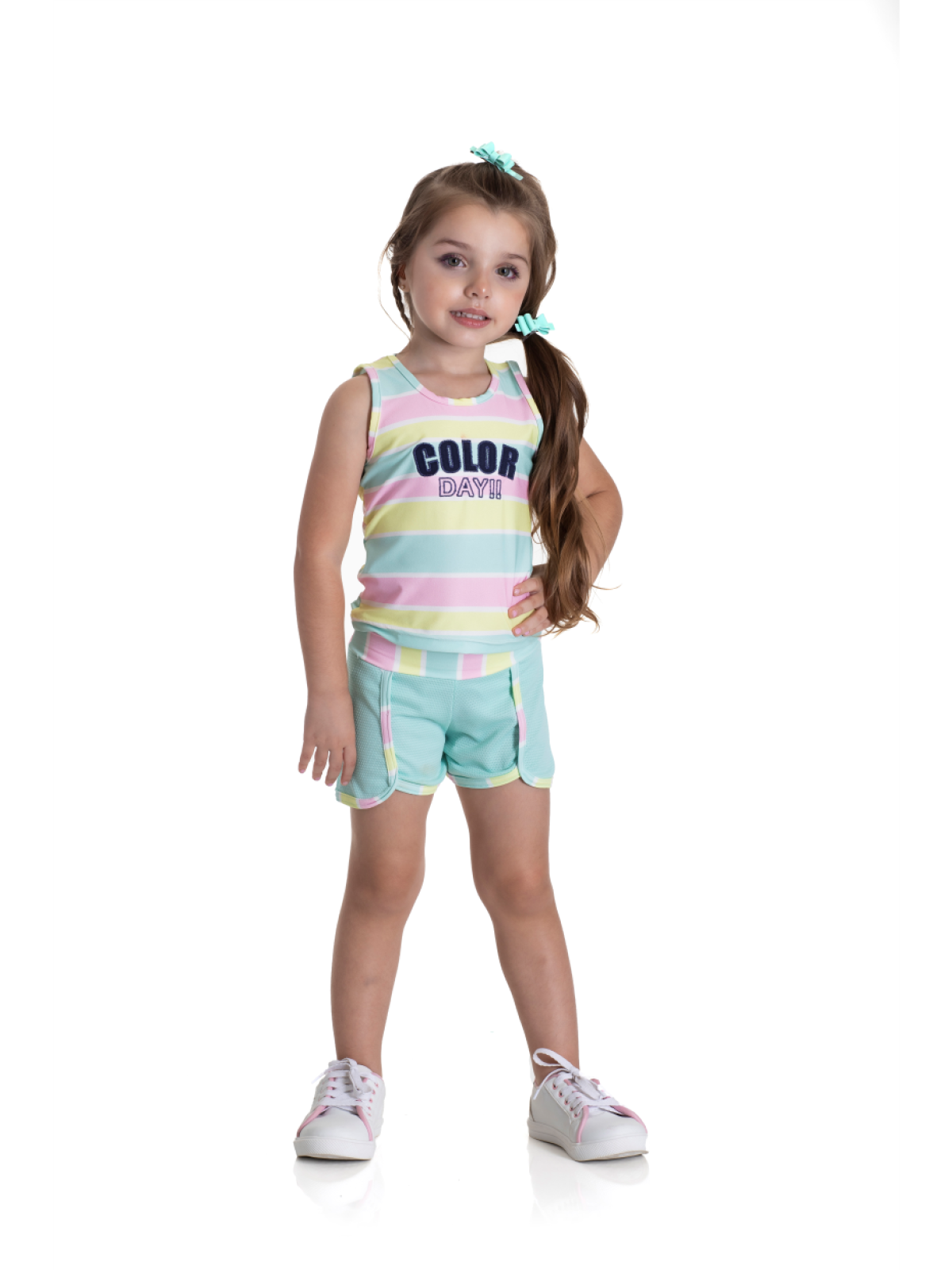 CONJUNTO INFANTIL FEMININO COLOR VERDE 2183 - FTK BRAND 