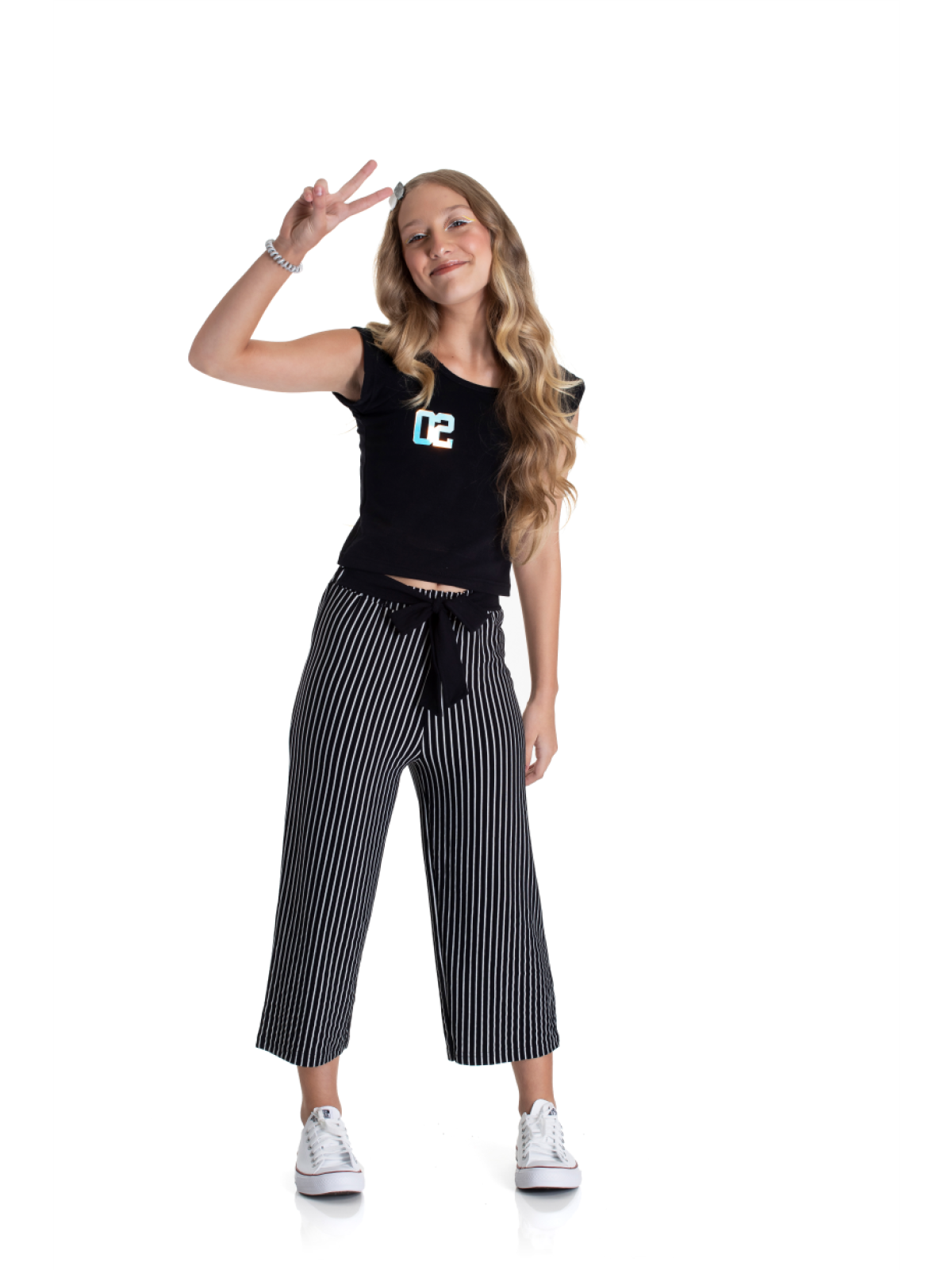 CONJUNTO TEEN FEMININO 02 PRETO 2218 - FTK BRAND 