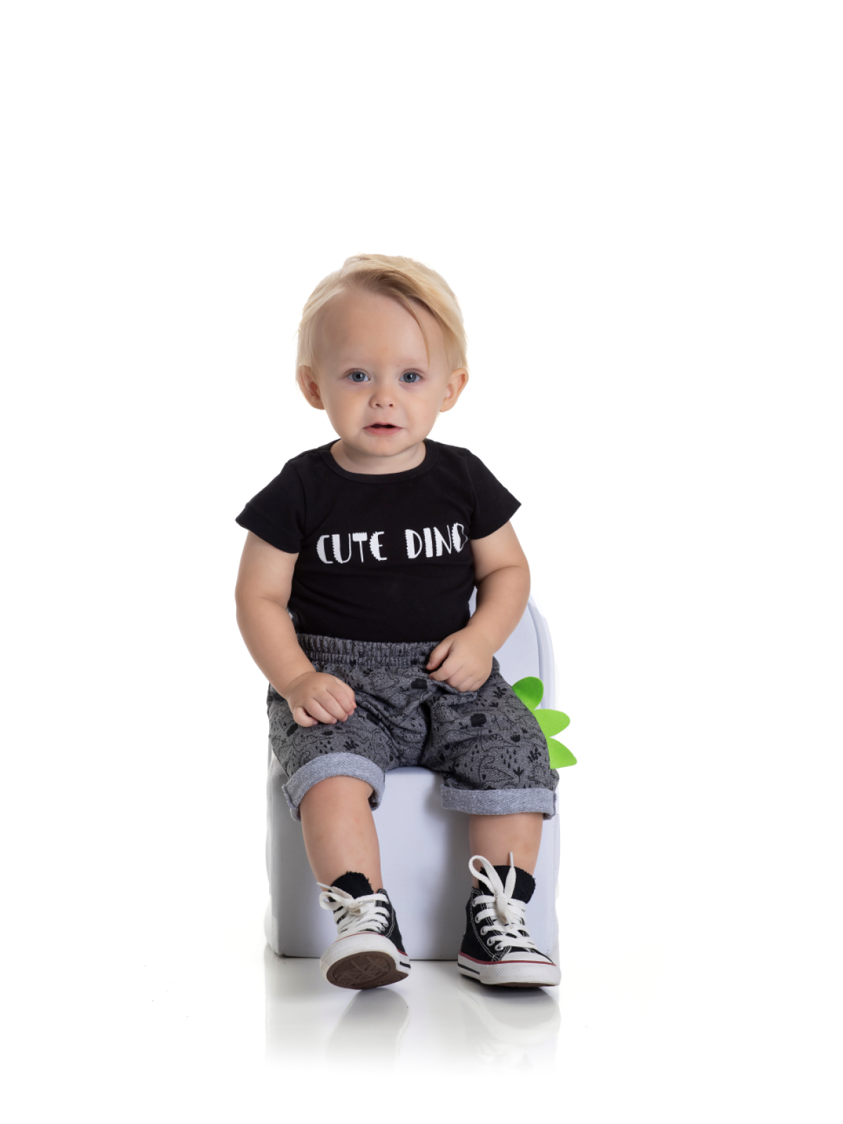 CONJUNTO BEBÊ MASCULINO DINO PRETO 2227 - FTK BRAND