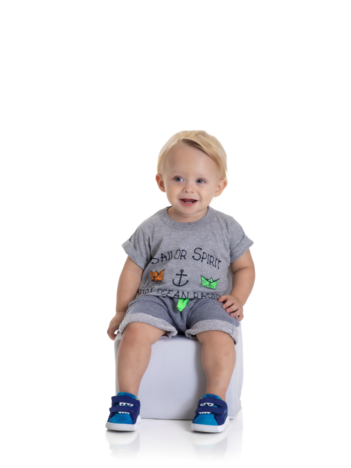 CONJUNTO BEBÊ MASCULINO SAILOR MESCLA 2230 - FTK BRAND