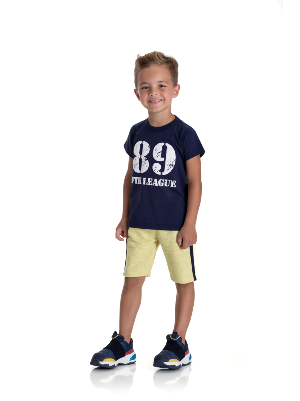 CONJUNTO INFANTIL MASCULINO LEAGUE MARINHO 2234 - FTK BRAND 