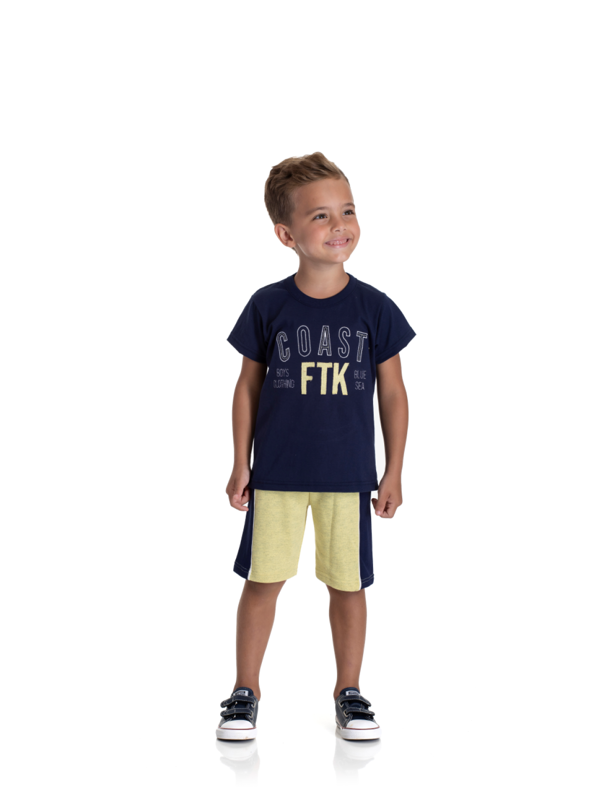 CONJUNTO INFANTIL MASCULINO COAST MARINHO 2236 - FTK BRAND 