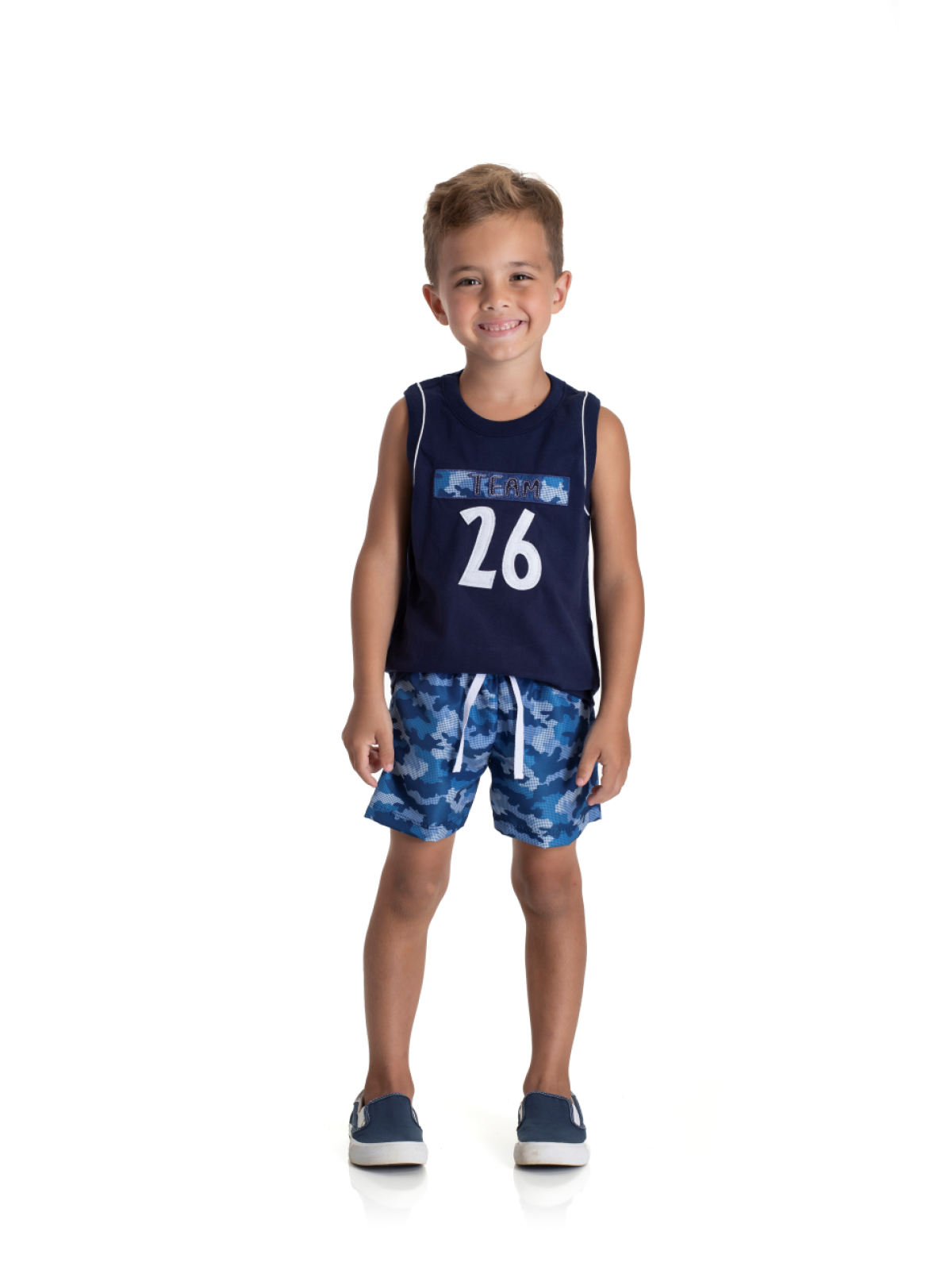 CONJUNTO INFANTIL MASCULINO CAMUFLADO MARINHO 2238 - FTK BRAND 
