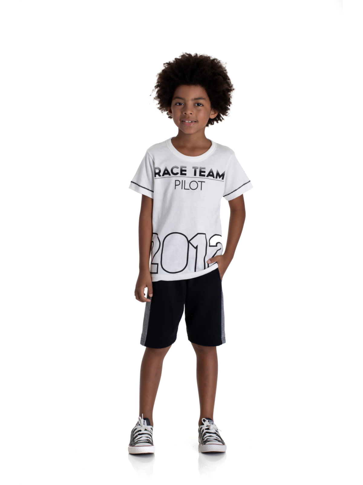 CONJUNTO INFANTIL MASCULINO RACE OFF WHITE 2242 - FTK BRAND 