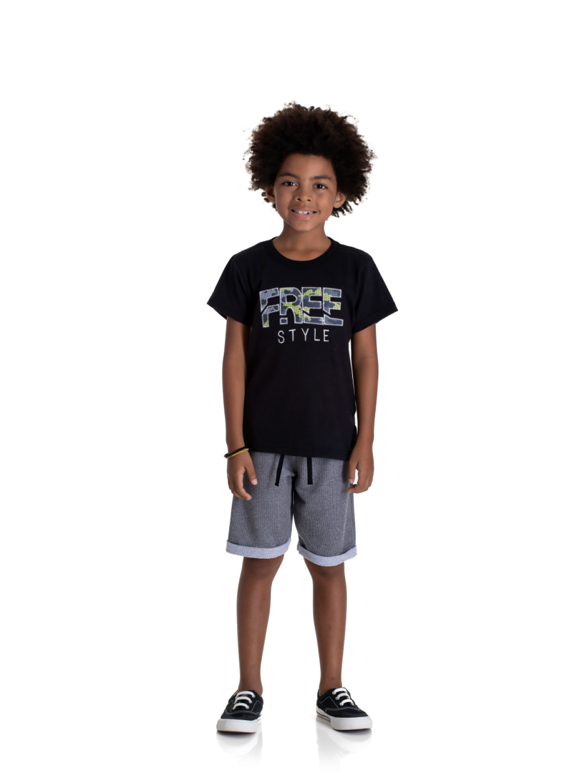 CONJUNTO INFANTIL MASCULINO STYLE PRETO 2243 - FTK BRAND