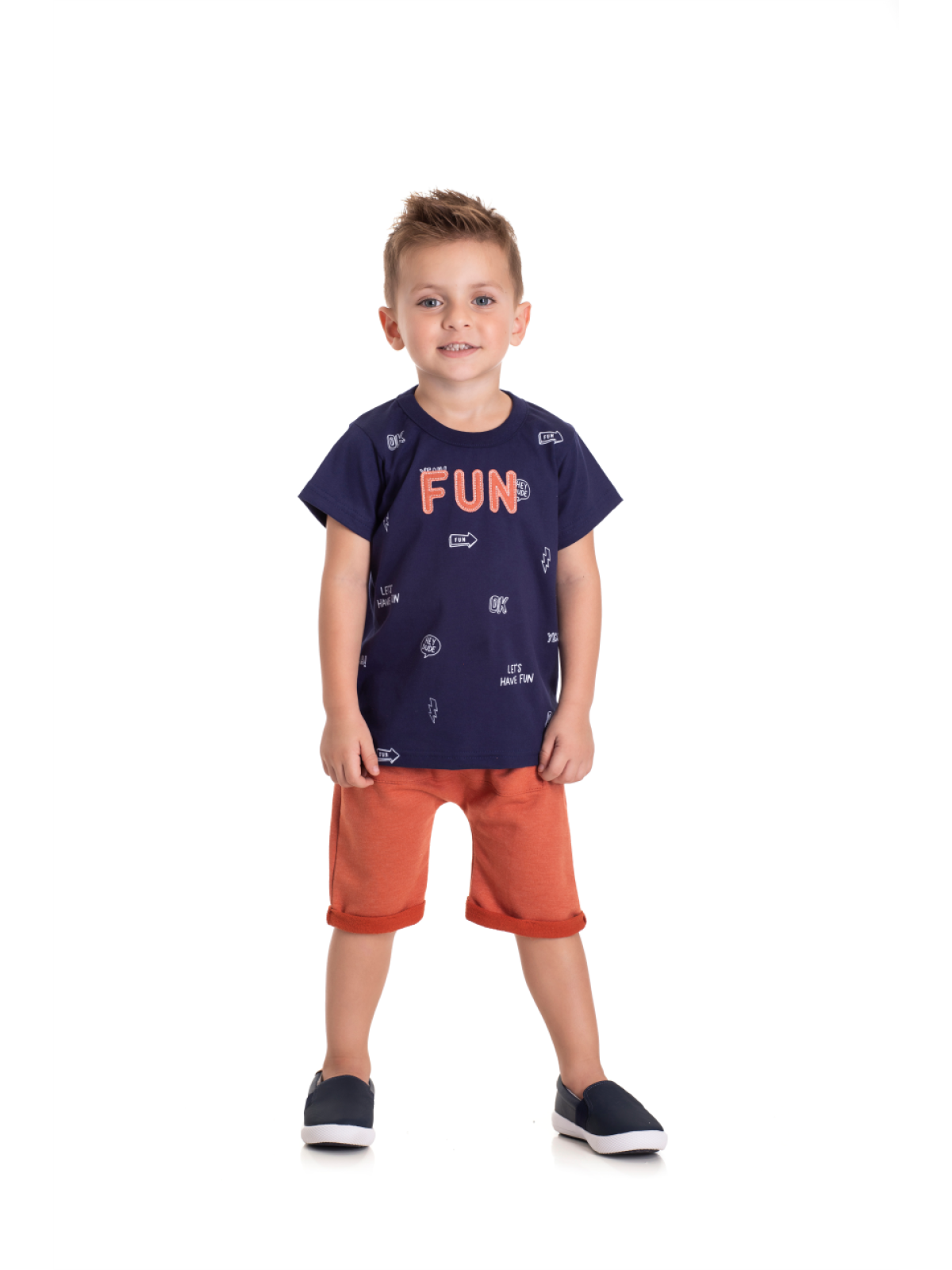CONJUNTO INFANTIL MASCULINO FUN MARINHO 2385 - FTK BRAND