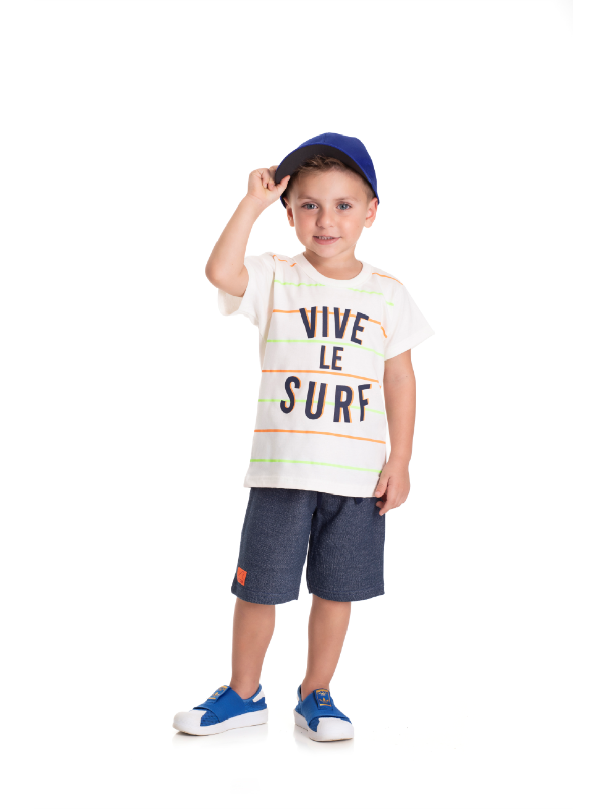 CONJUNTO INFANTIL MASCULINO SURF MARINHO 2387 - FTK BRAND 