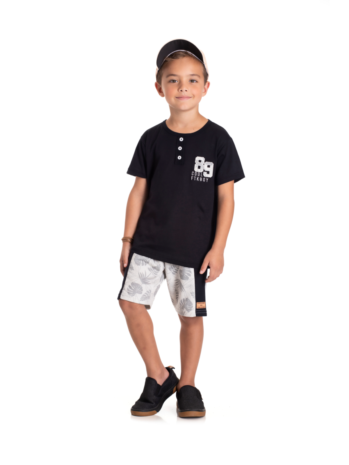 CONJUNTO INFANTIL MASCULINO NUMBER PRETO 2394 - FTK BRAND