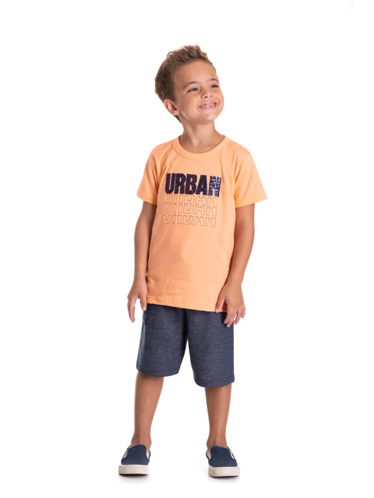 CONJUNTO INFANTIL MASCULINO URBAN LARANJA 2397 - FTK BRAND 