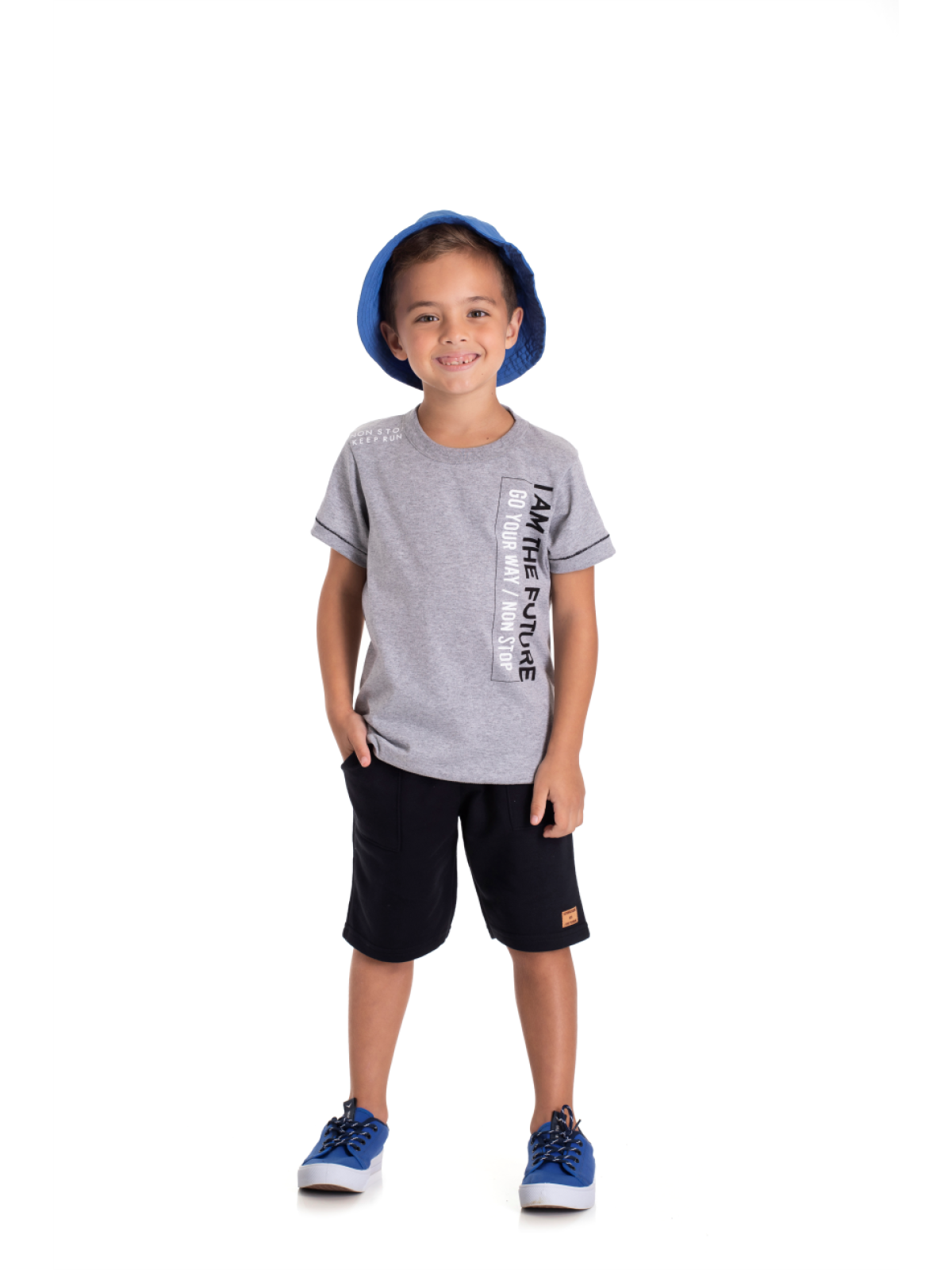 CONJUNTO INFANTIL MASCULINO FUTURE MESCLA 2398 - FTK BRAND 