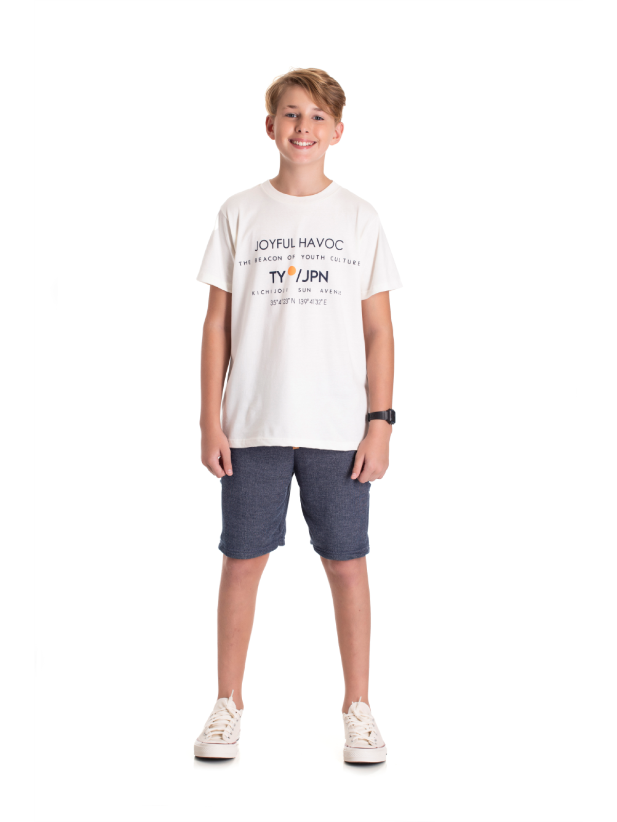 CONJUNTO TEEN MASCULINO JOYFUL OFF WHITE 2405  FTK BRAND 