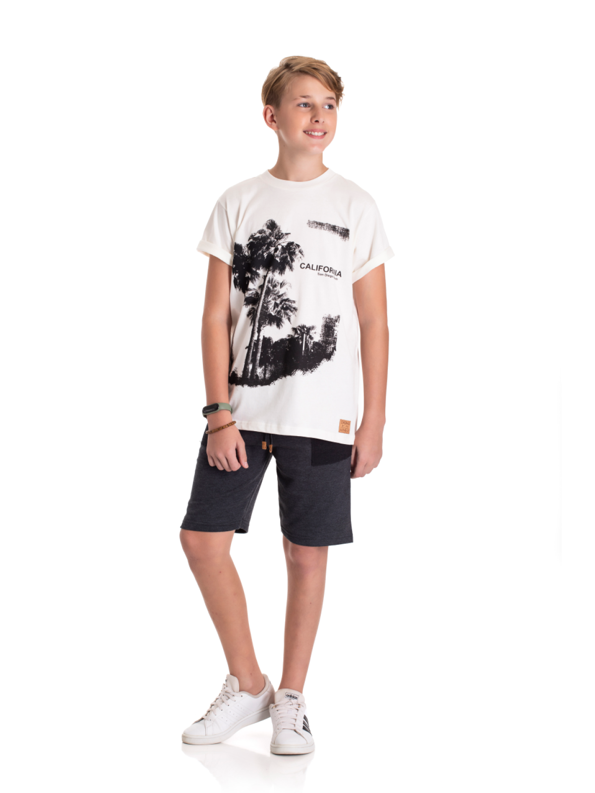 CAMISETA TEEN MASCULINO CALIFORNIA OFF WHITE 2409 - FTK BRAND