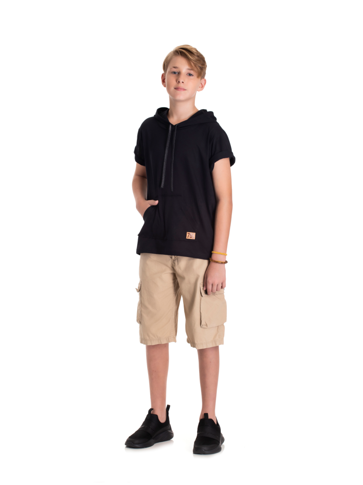 CAMISETA TEEN MASCULINO COOL PRETA 2410 - FTK BRAND 