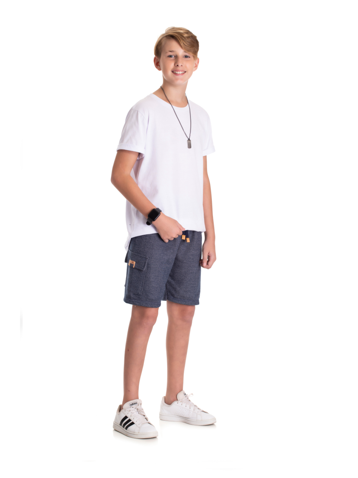 BERMUDA TEEN MASCULINO COMFY MARINHO 2412 - FTK BRAND 