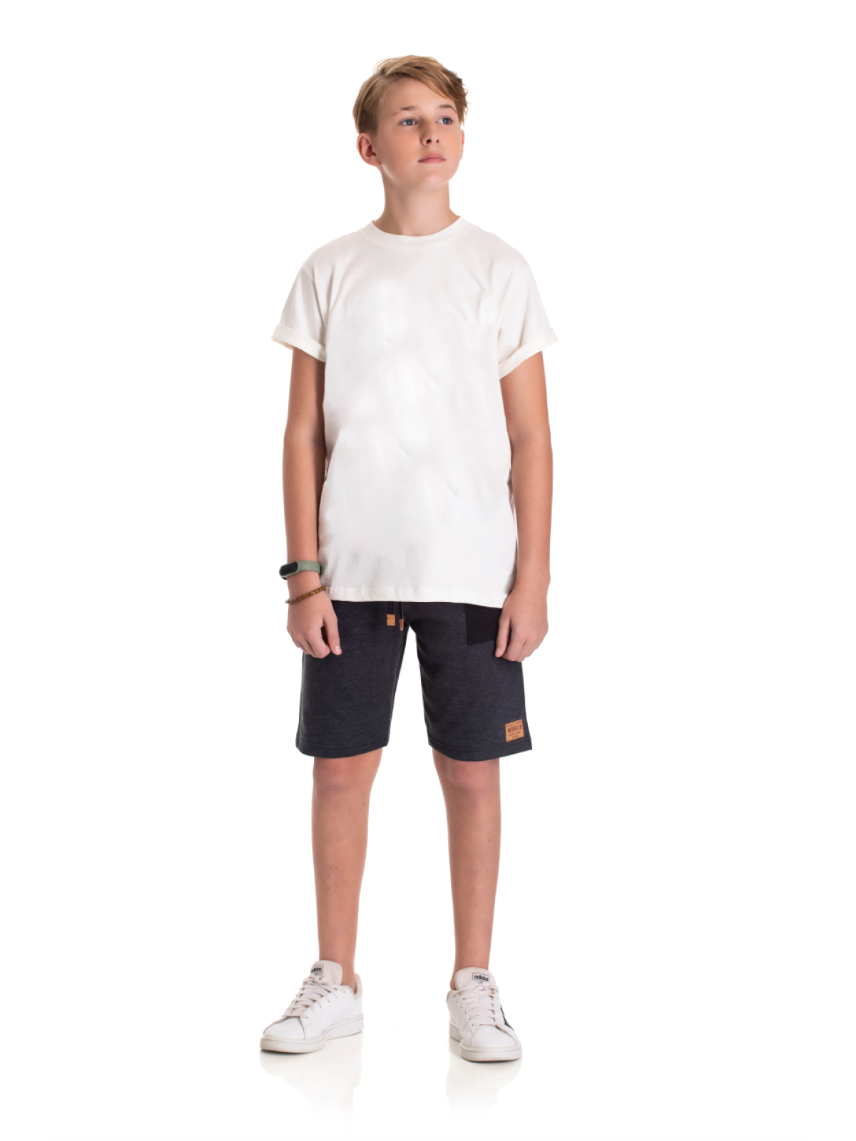 BERMUDA TEEN MASCULINO BASIC MESCLA 2414 - FTK BRAND 
