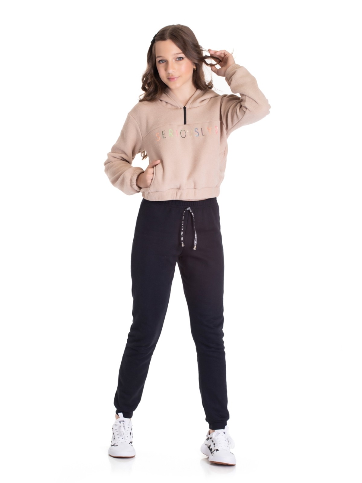 CONJUNTO TEEN FEMININO SERIOUSLY AREIA  2448 - FTK BRAND 