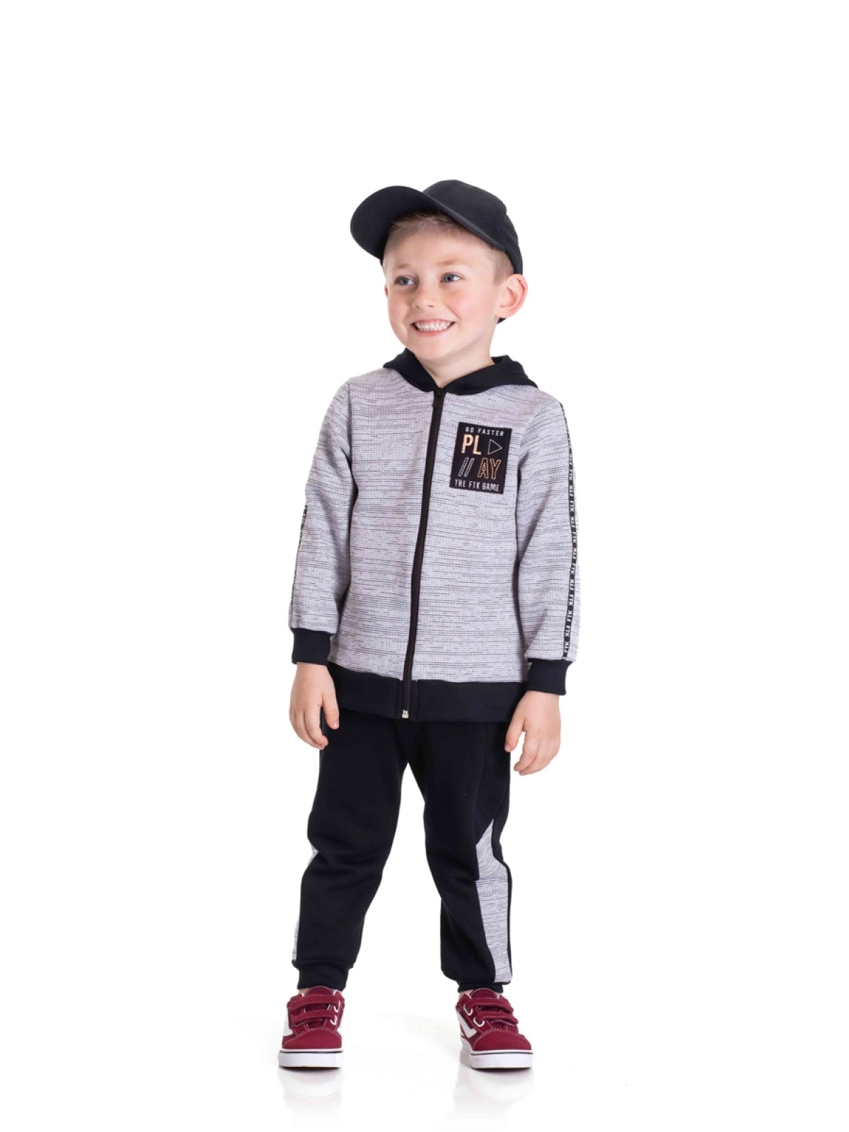 CONJUNTO INFANTIL MASCULINO  PLAY PRETO 2461 - FTK BRAND