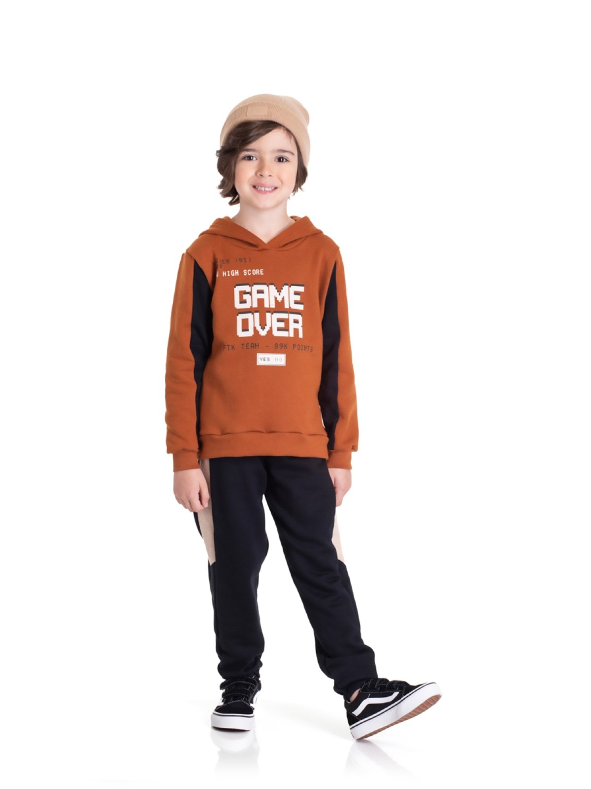 CONJUNTO INFANTIL MASCULINO GAME OVER CARAMELO 2466 - FTK BRAND 