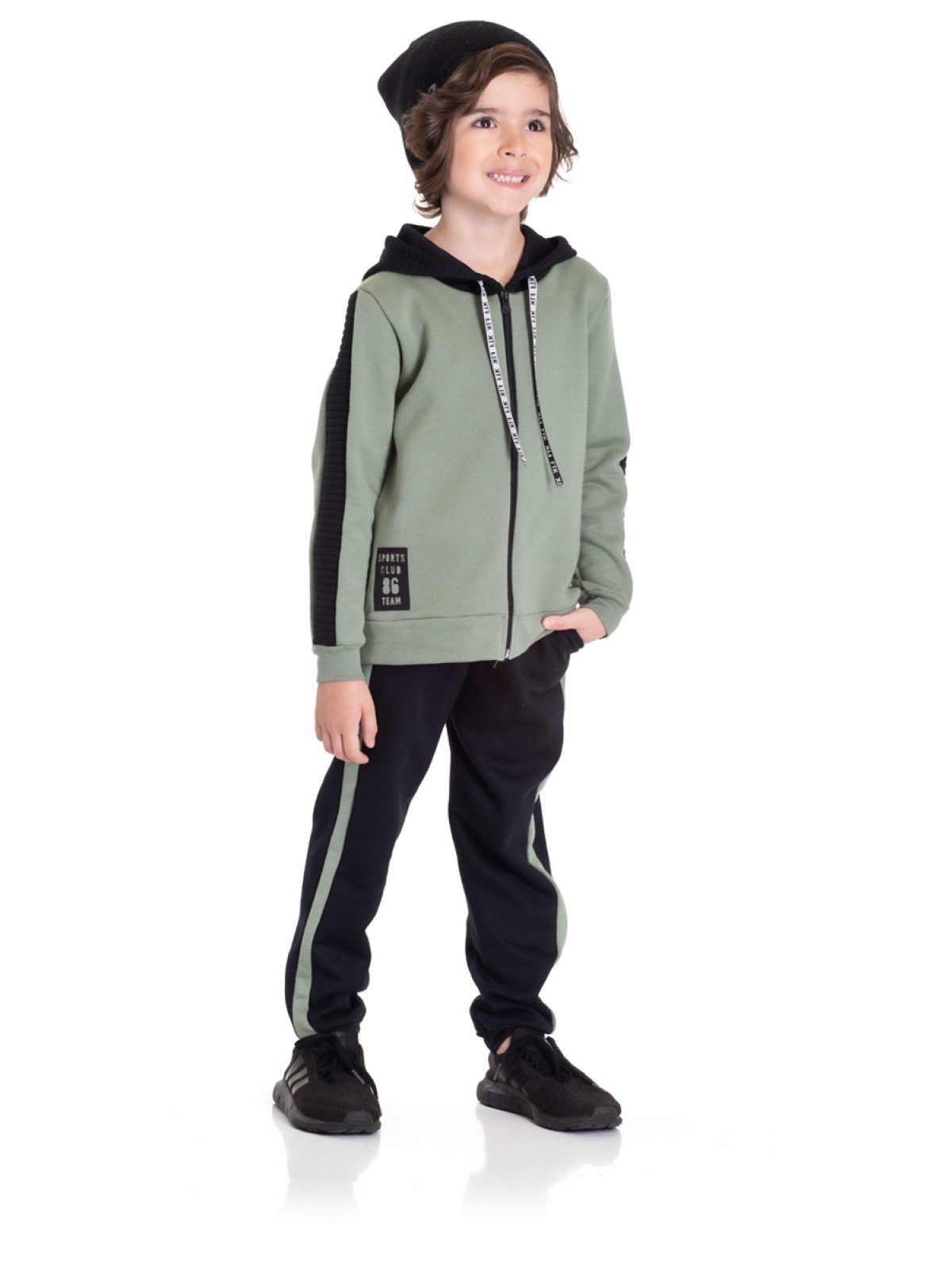 CONJUNTO INFANTIL MASCULINO CLUB VERDE CHÁ 2469 - FTK BRAND 