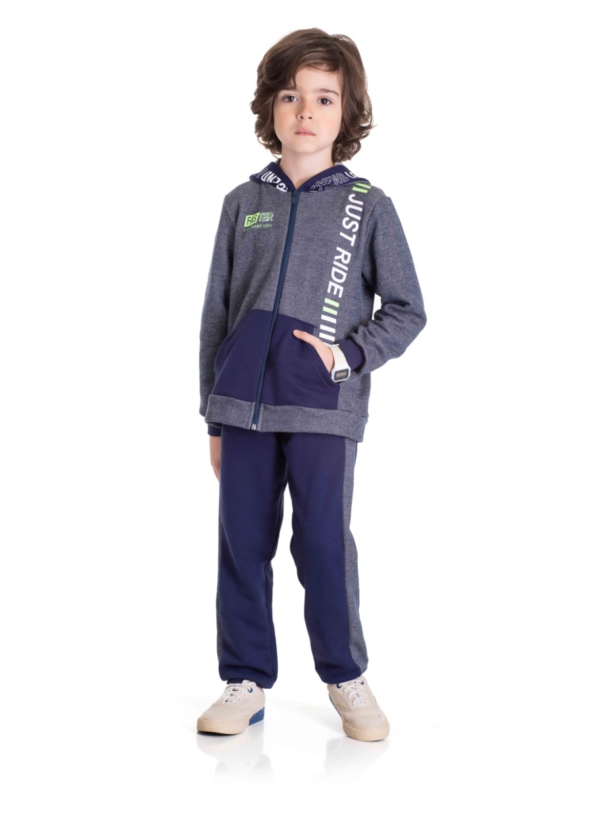 CONJUNTO INFANTIL MASCULINO JUST RIDE MARINHO 2470 - FTK BRAND
