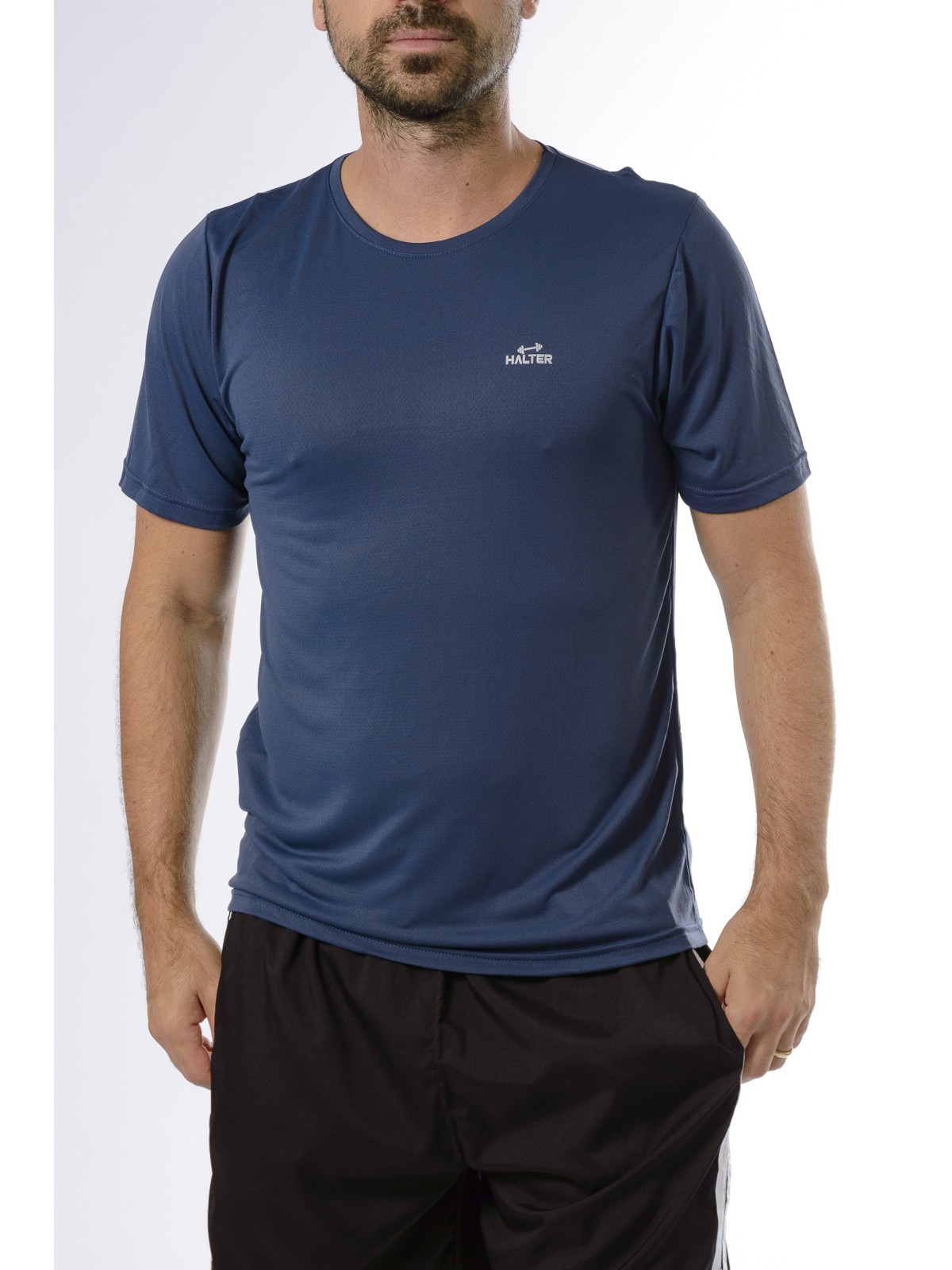 CAMISETA  FITNESS POLIAMIDA  MARINHO 4050