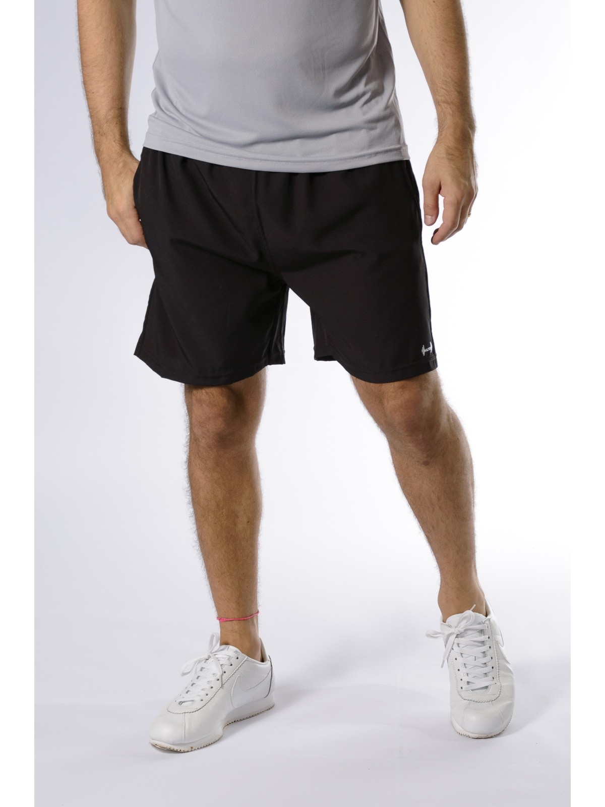 BERMUDA DE TACTEL COM   ELASTANO PRETO 4084