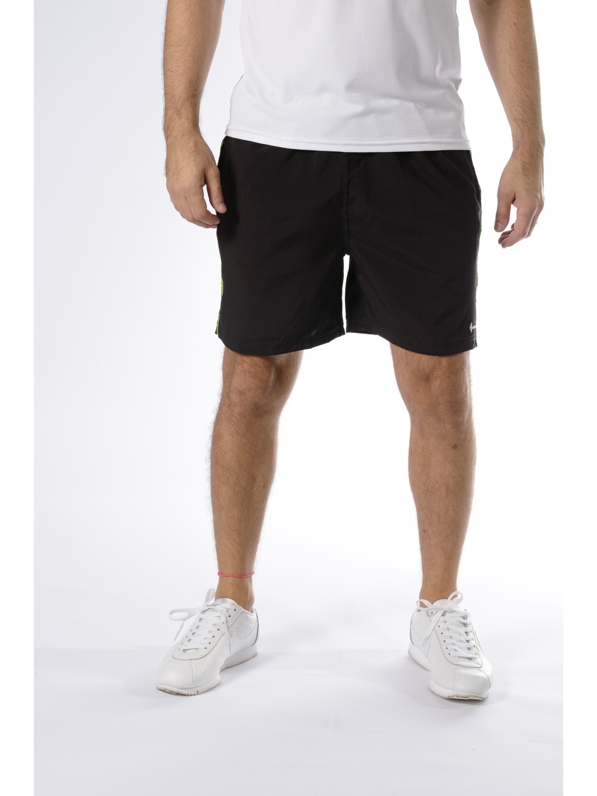 BERMUDA DE TACTEL COM   ELASTANO PRETO 4086