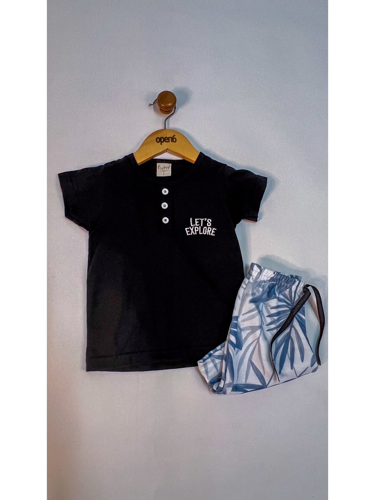 CONJUNTO INFANTIL MASCULINO EXPLORE PRETO 2386 - FTK BRAND