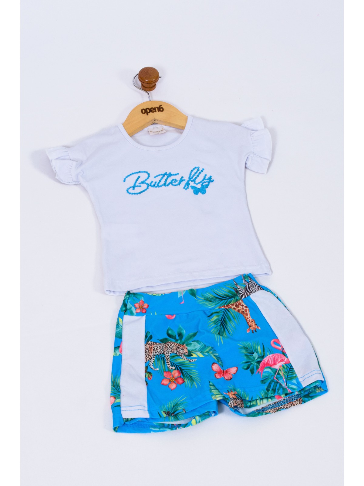 CONJUNTO INFANTIL FEMININO BORBOLETA AZUL 2187 - FTK BRAND