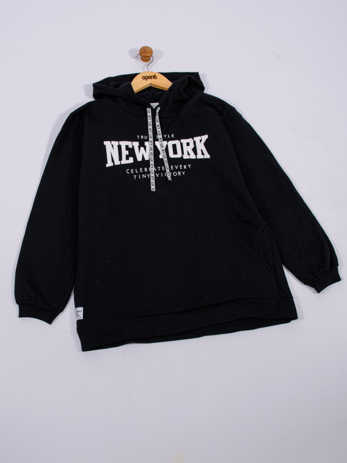 BLUSÃO TEEN MASCULINO NEW YORK PRETO  2482 - FTK BRAND 