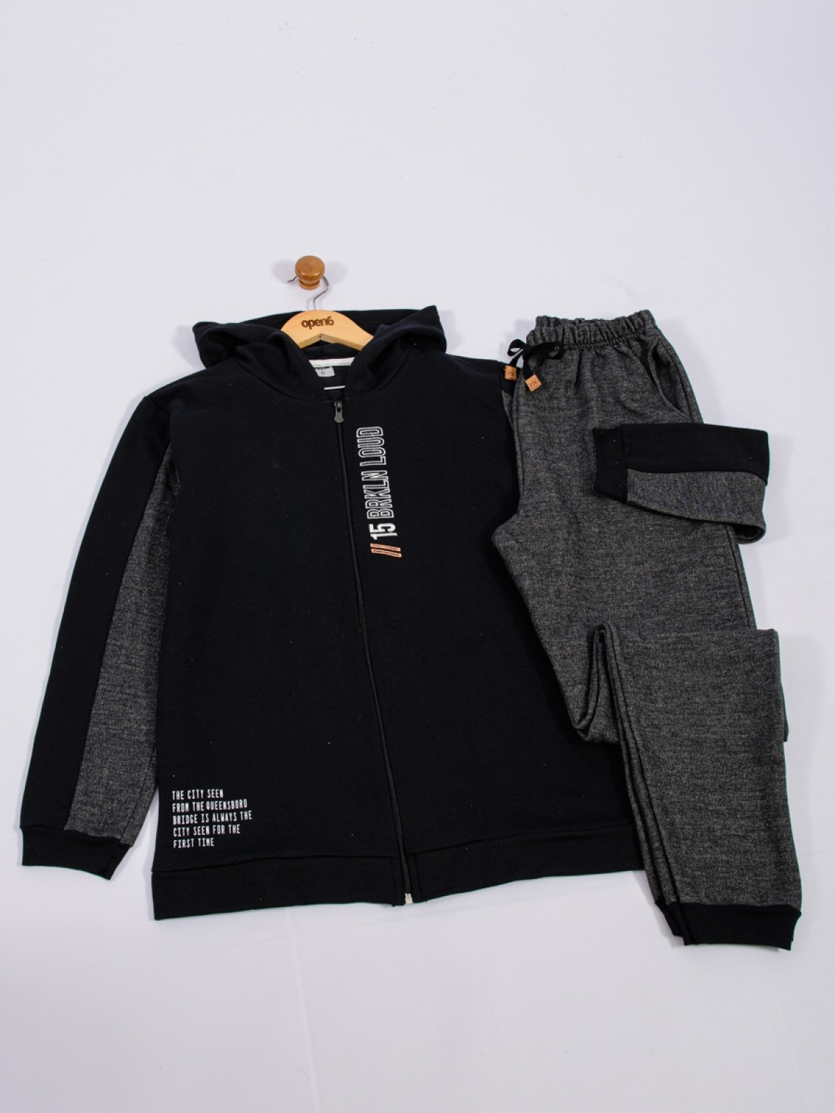 CONJUNTO TEEN MASCULINO STREET PRETO 2484 - FTK BRAND 