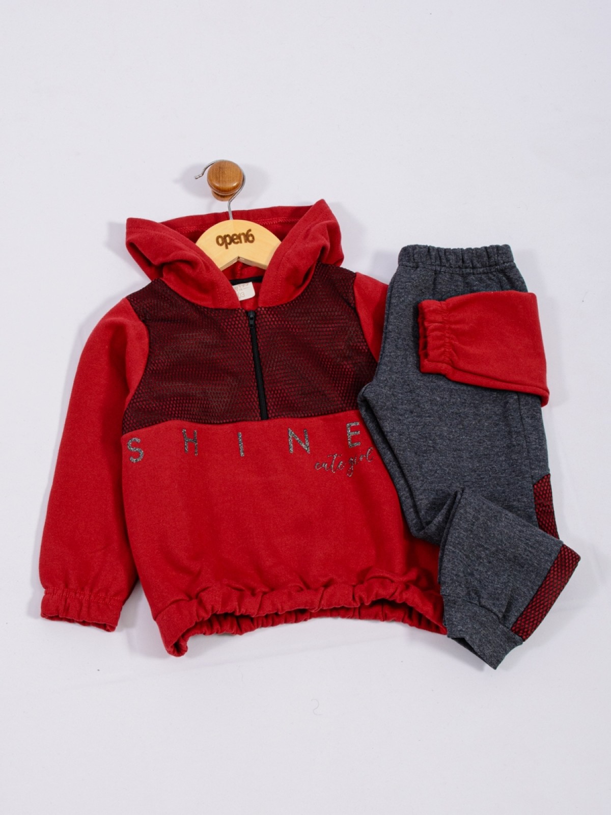 CONJUNTO INFANTIL FEMININO SHINE VERMELHO 2425 - FTK BRAND