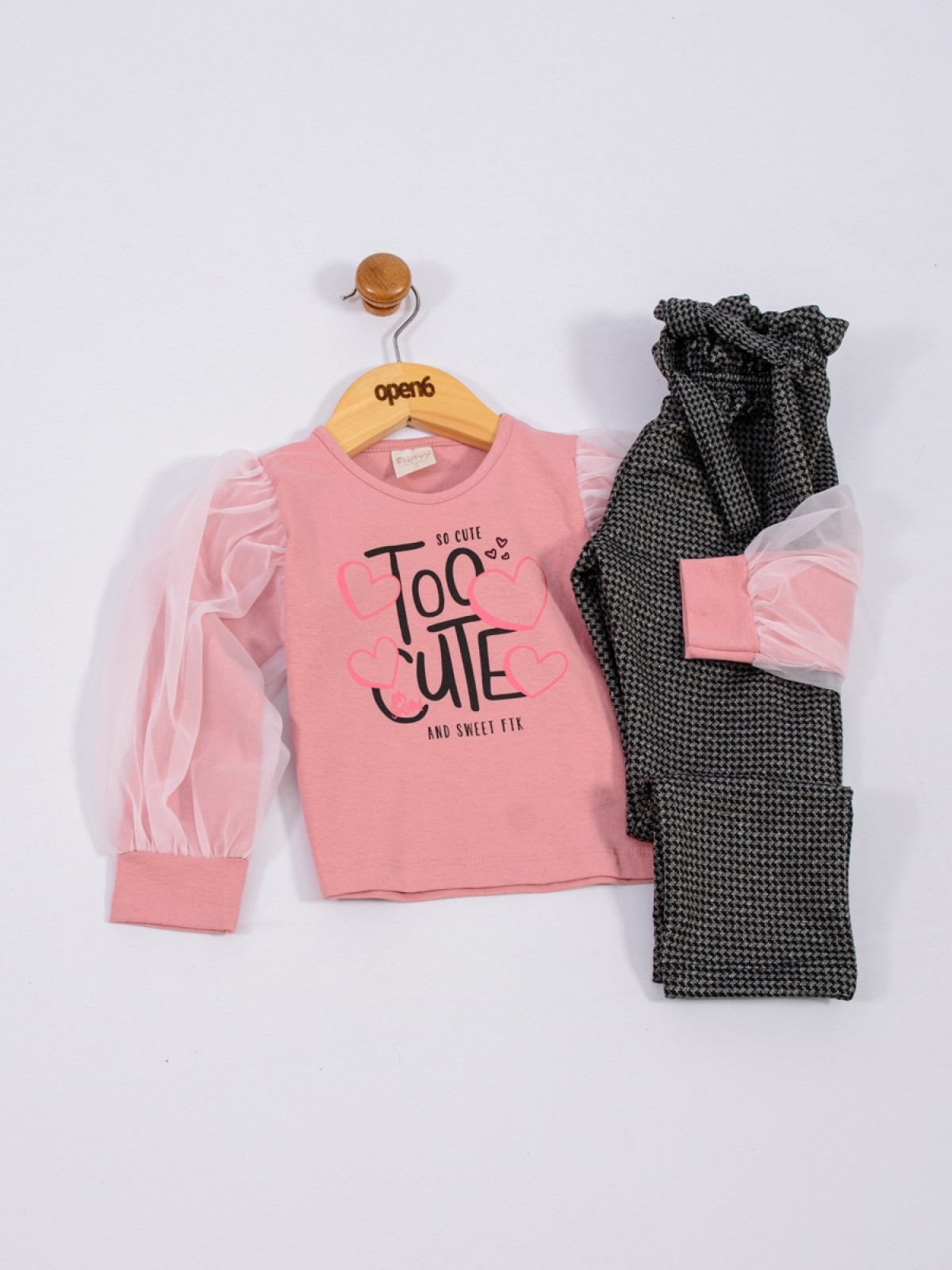 CONJUNTO INFANTIL FEMININO CUTE ROSA 2426 - FTK BRAND