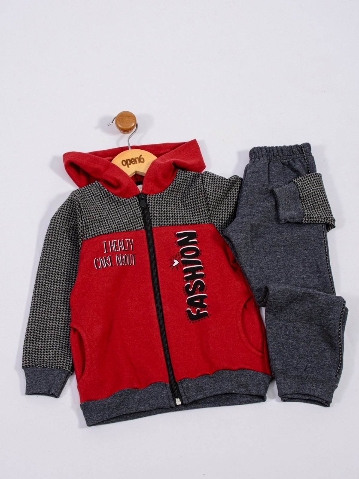 CONJUNTO INFANTIL FEMININO FASHION VERMELHO 2428 - FTK BRAND