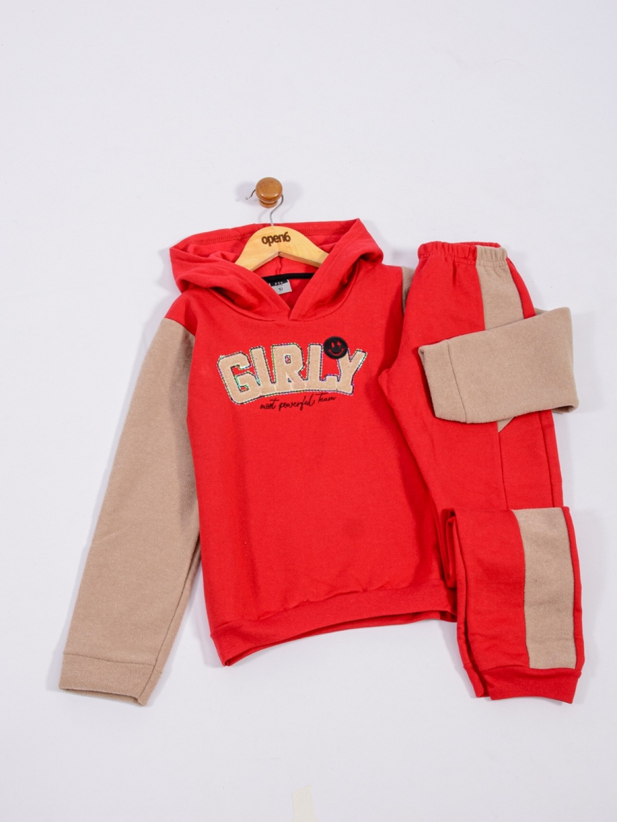 CONJUNTO  INFANTIL FEMININO GIRLY VERMELHO  2439 - FTK BRAND 