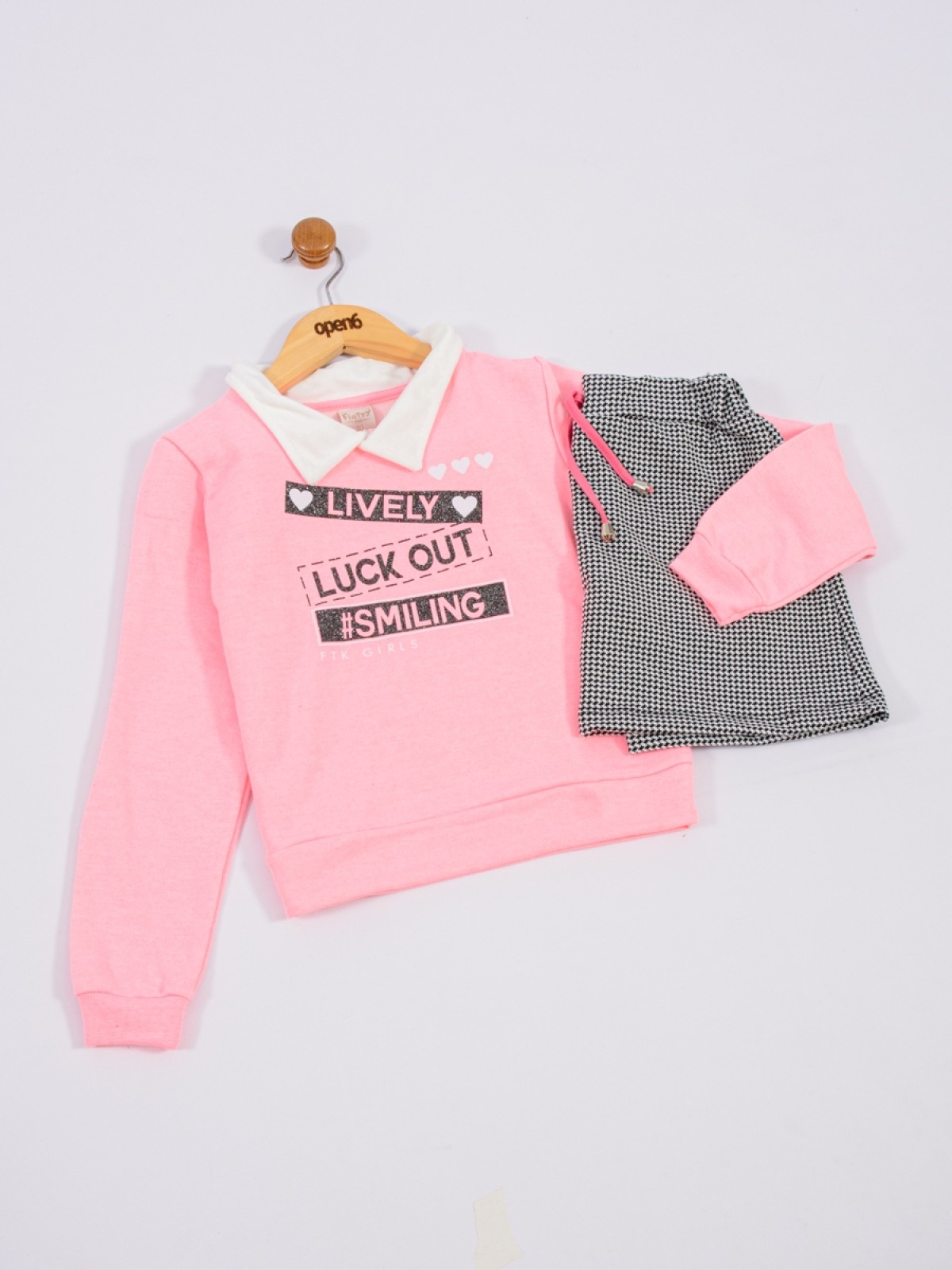 CONJUNTO INFANTIL FEMININO SMILING ROSA  2444 - FTK BRAND 