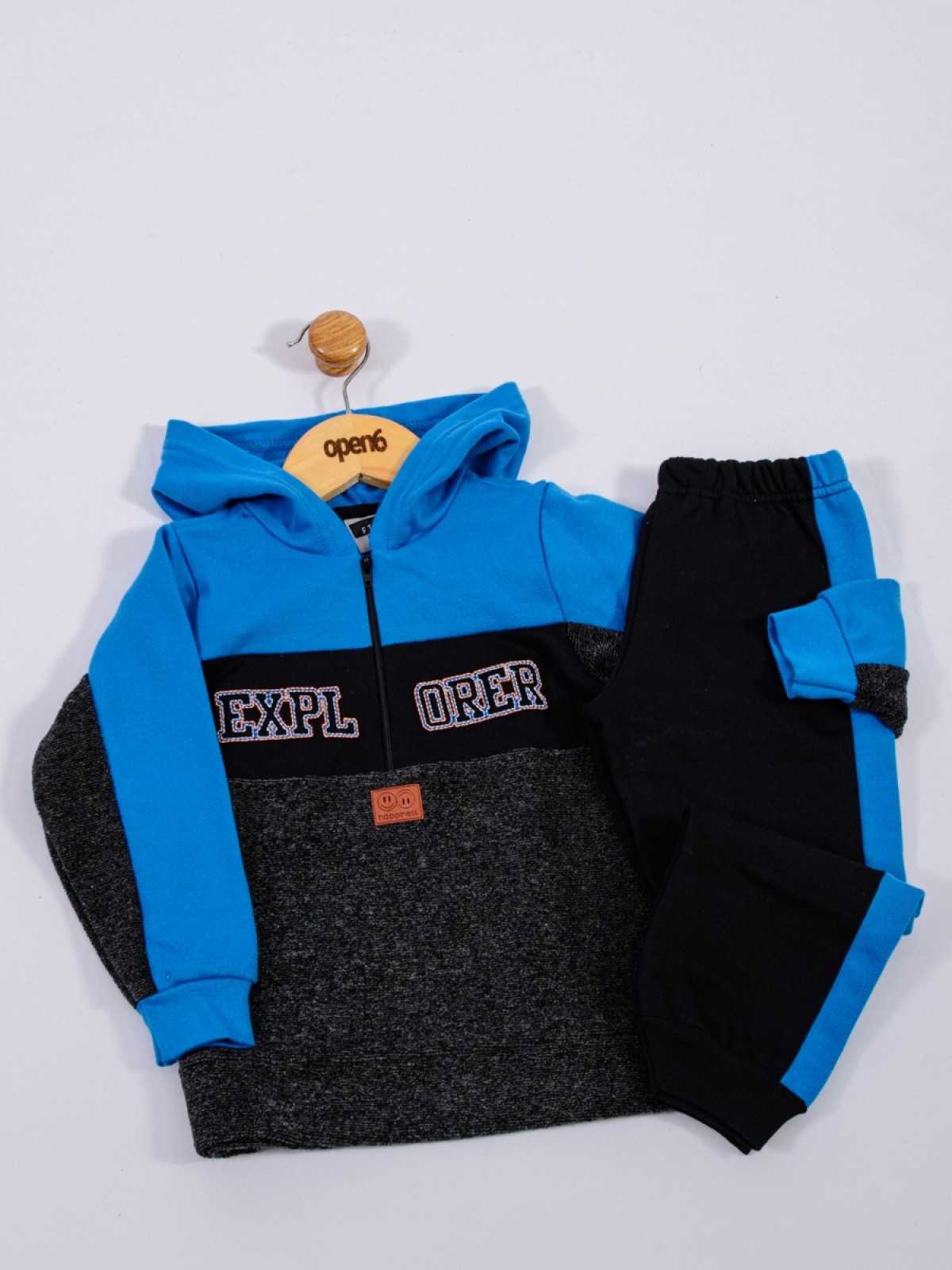 CONJUNTO INFANTIL MASCULINO EXPLORER  PRETO  2462 - FTK BRAND 