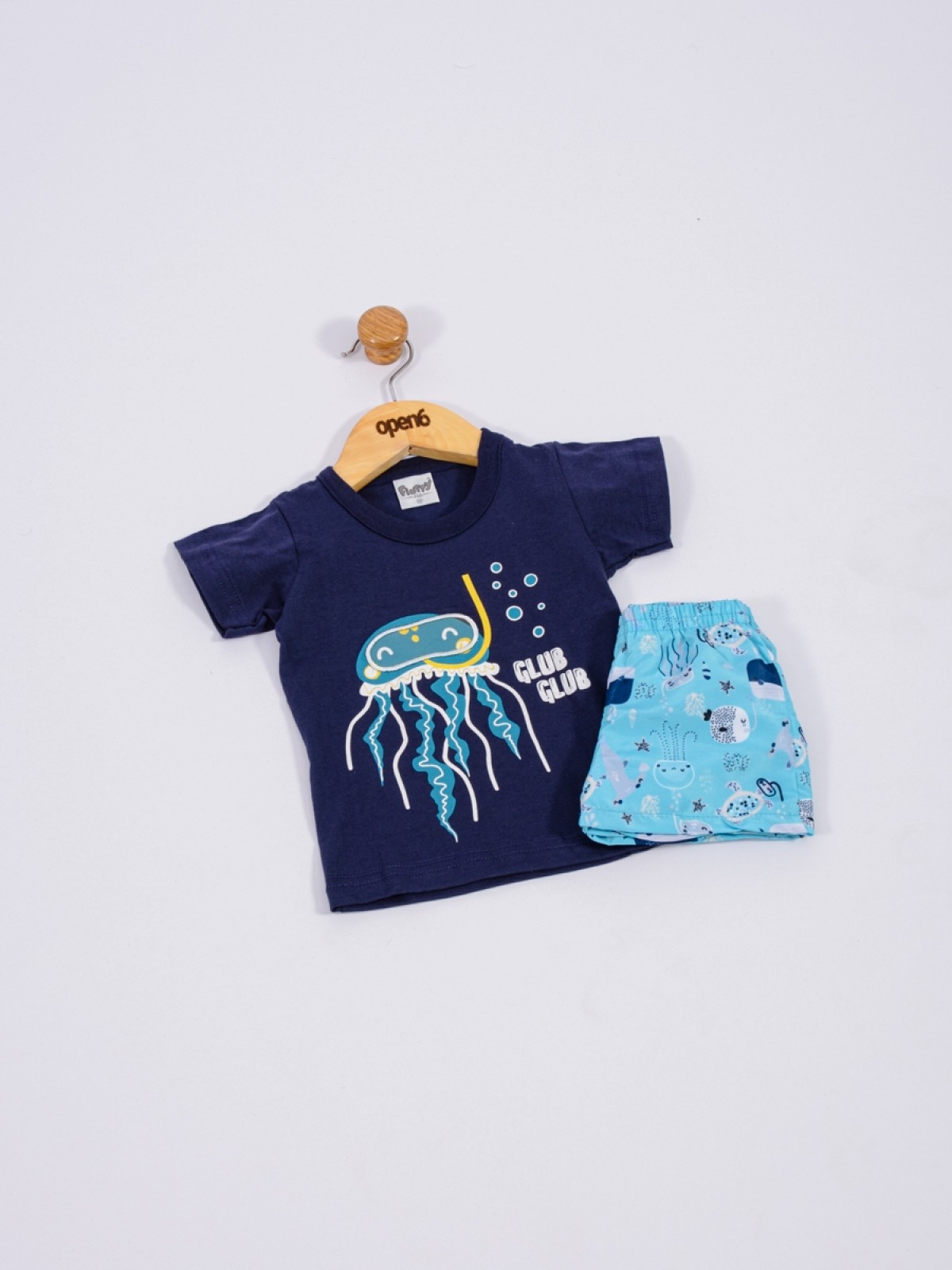 CONJUNTO BEBÊ MASCULINO MERGULHADOR MARINHO 2231 - FTK BRAND 