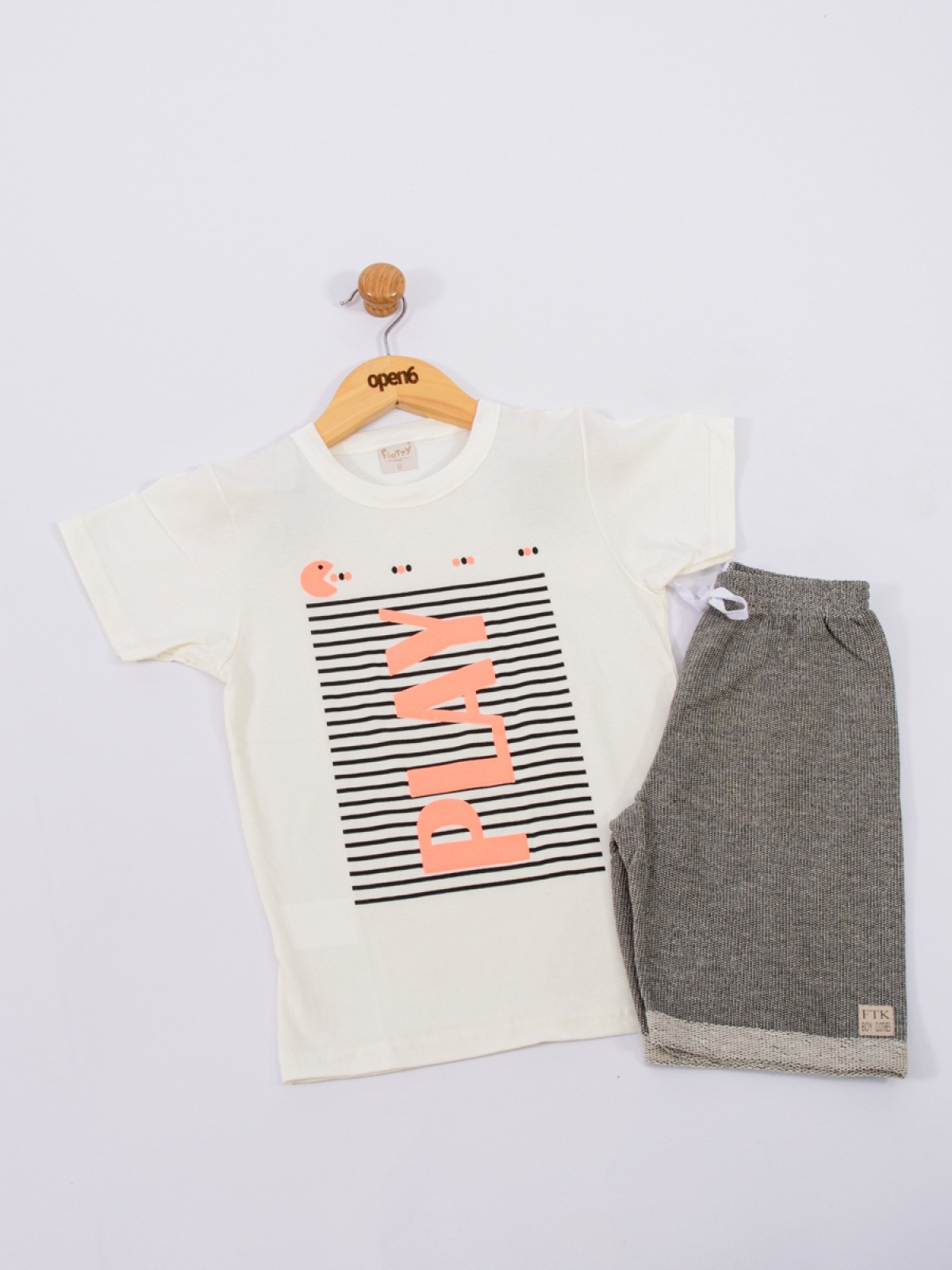 CONJUNTO INFANTIL MASCULINO GAMER OFF WHITE 2241 - FTK BRAND 
