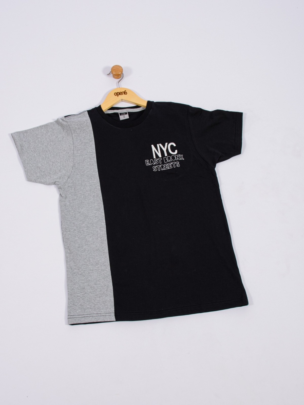 CAMISETA TEEN MASCULINO NYC PRETO 2252 - FTK BRAND