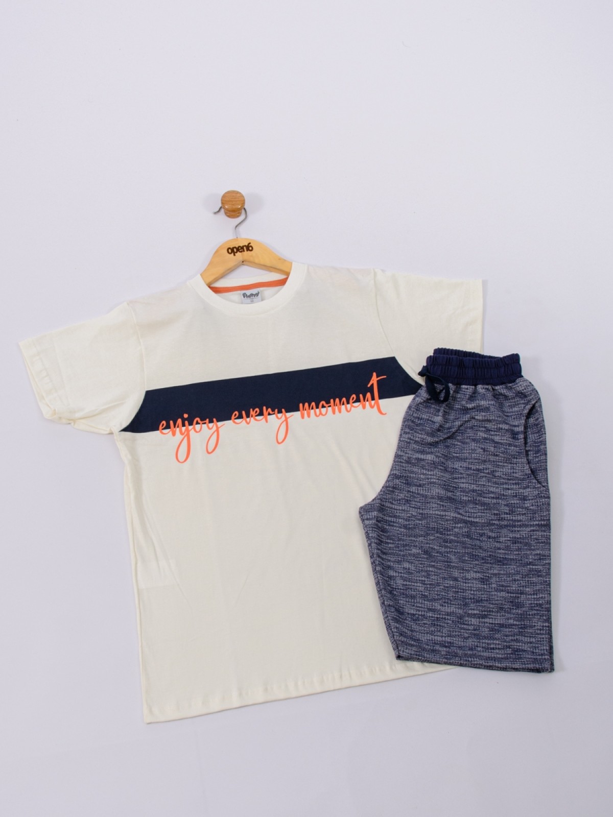 CONJUNTO INFANTIL MASCULINO ENJOY OFF WHITE 2264 - FTK BRAND
