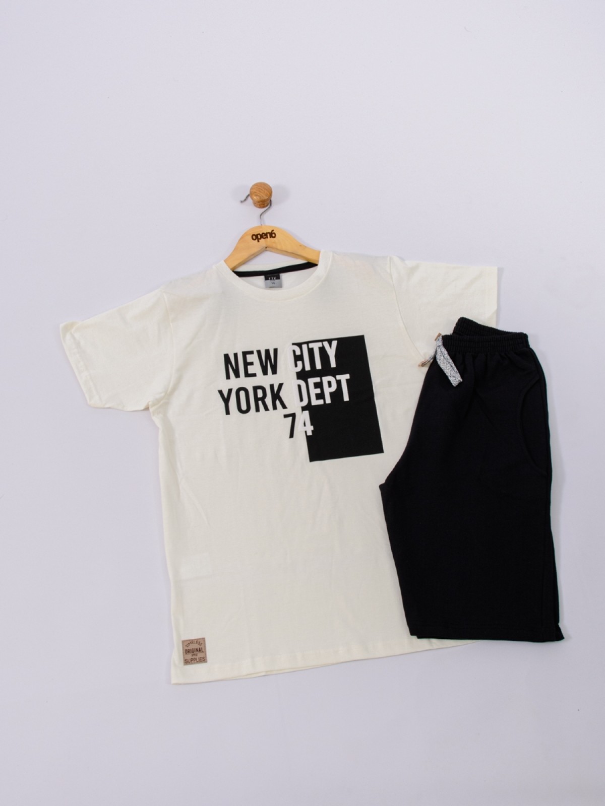 CONJUNTO INFANTIL MASCULINO NEW YORK PRETO 2265 - FTK BRAND 