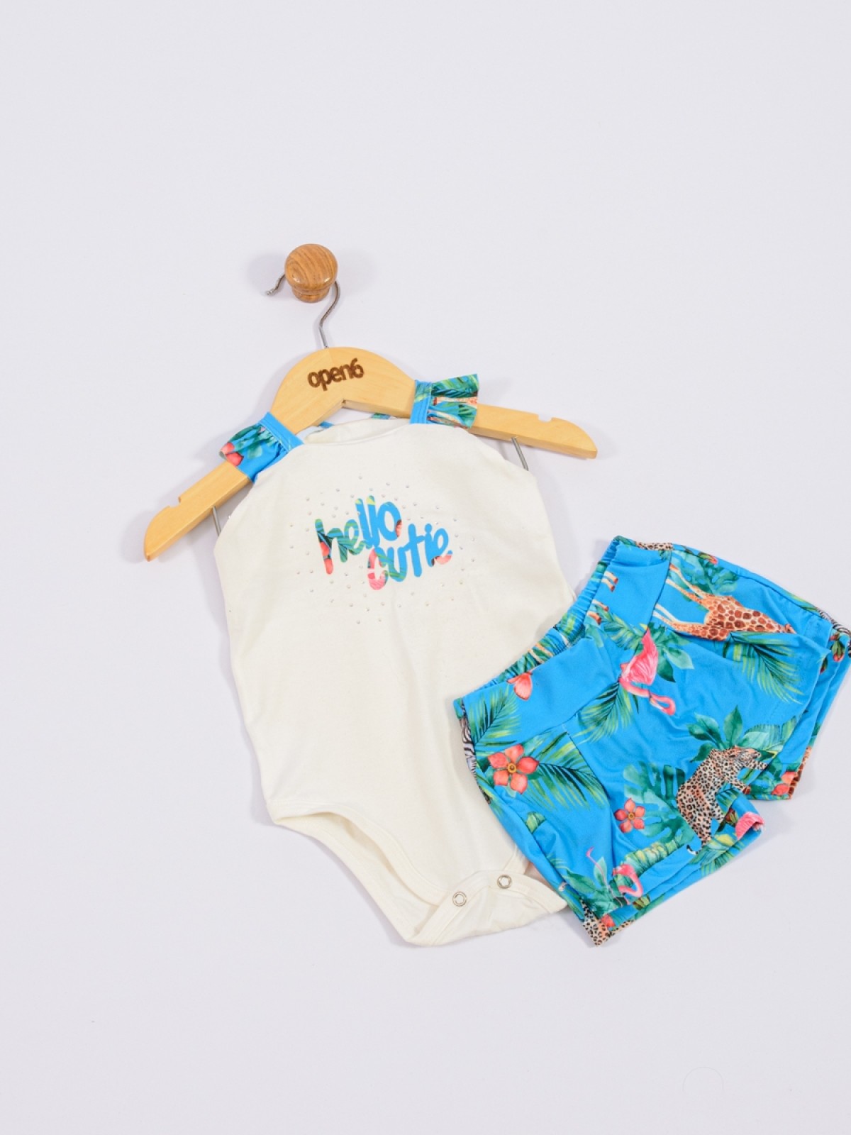CONJUNTO BEBÊ FEMININO SAFARI AZUL 2179 - FTK BRAND