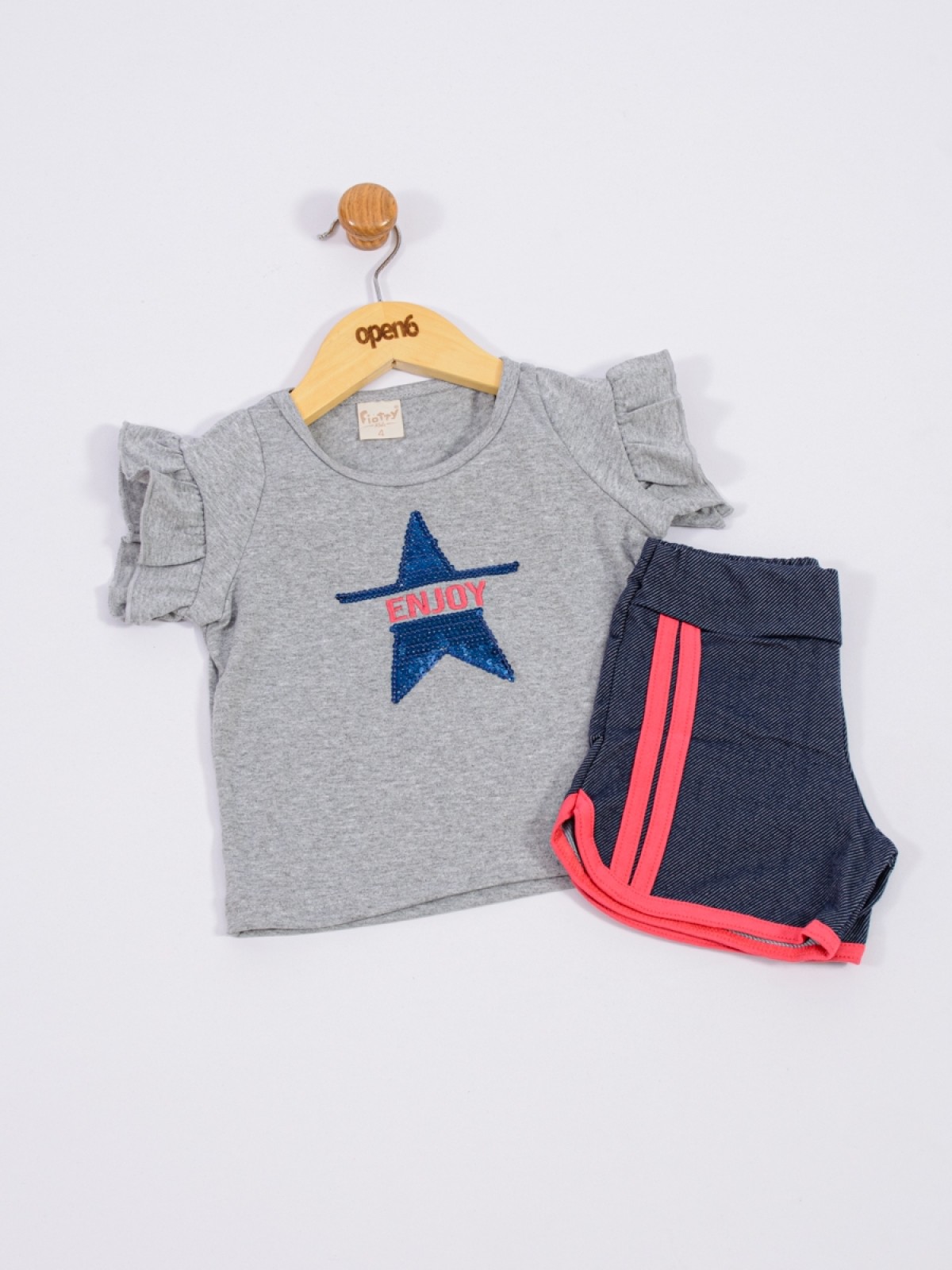CONJUNTO INFANTIL FEMININO ESTRLA MESCLA 2184 - FTK BRAND