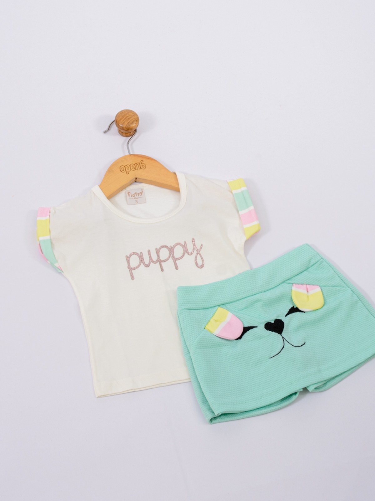 CONJUNTO INFANTIL FEMININO PUPPY VERDE 2190 - FTK BRAND 